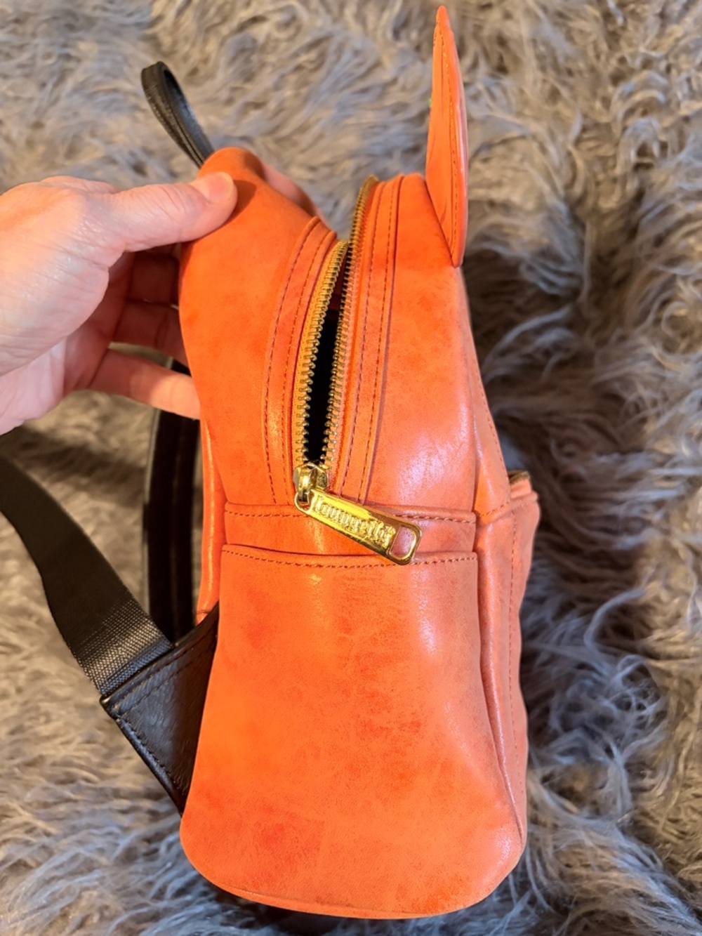 Loungefly Orange Pumpkin Mickey Ear Mini Backpack - Picture 8 of 8